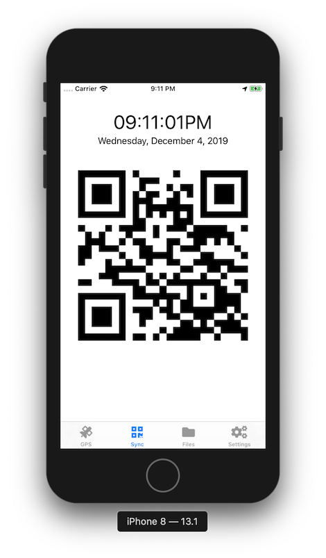Sync with QR Code Screen